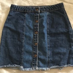Hollister color block denim skirt